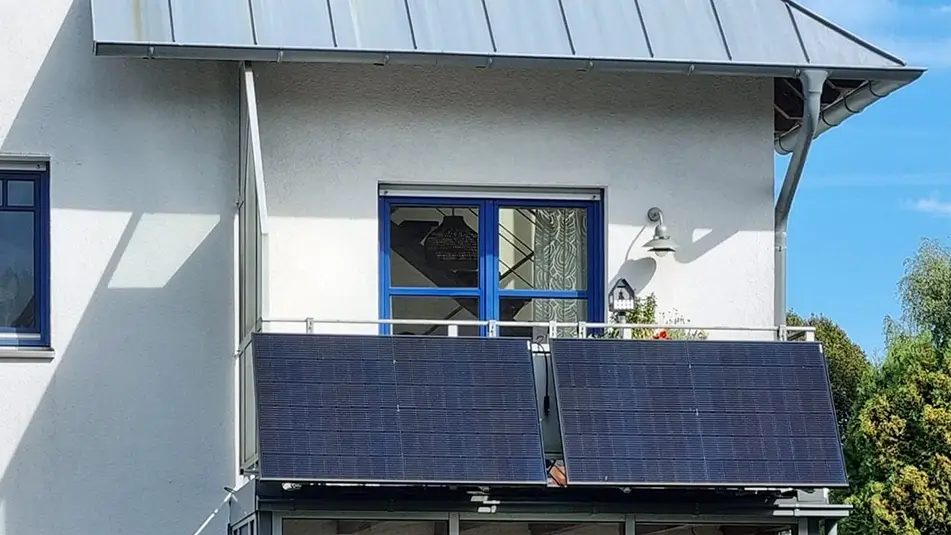A plug-in solar array in Germany