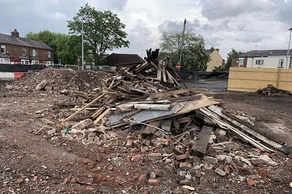 Property demolition site of former pub