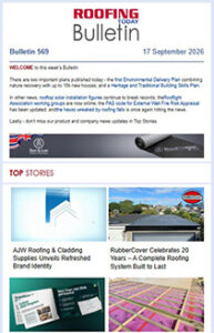 first stories in the Roofing Today Bulletin