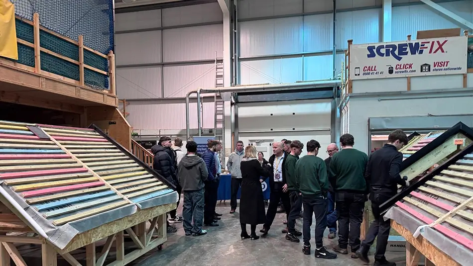 Bridgend College roofing training area