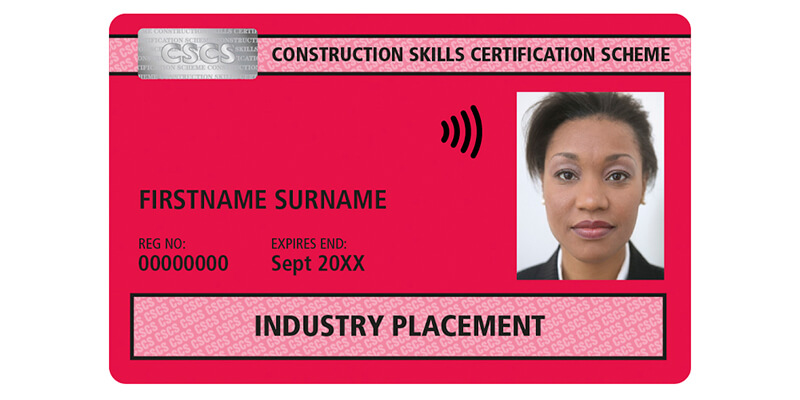 CSCS Industry Placement Card