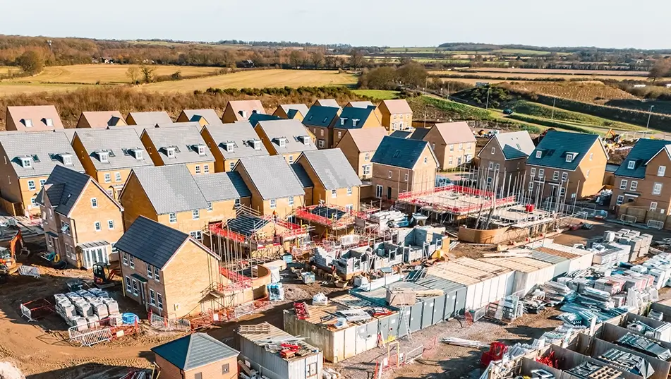 Housebuilding construction site