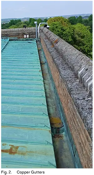 Copper gutters of Hatfield House