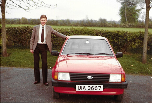 David Callaghan with his 1300 Ford Escort