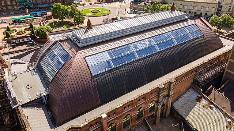 Derby Market Hall Roof Restoration|Derby Market Hall Roof