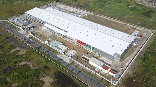 Factory roof at Phu My Town in Ba Ria-Vung Tau Province, Vietnam