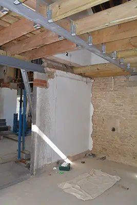The unsafe first floor which Felix fell through