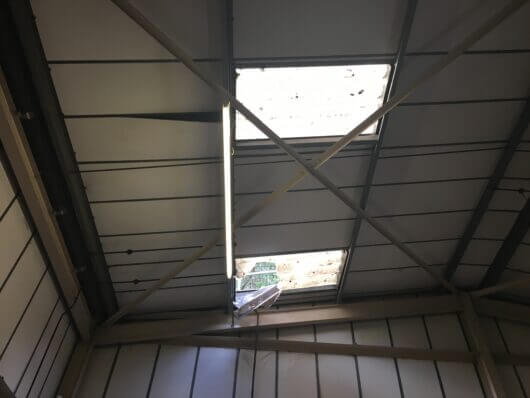 Roof where incident took place in Swansea