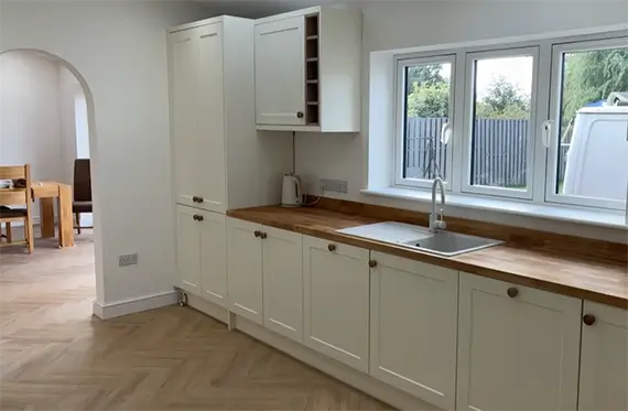 The completed kitchen for Henry's project