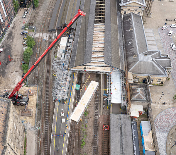 Huddersfield Station roof canopy
