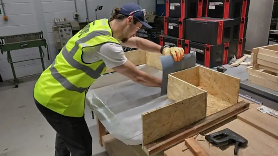 Student training at the Langley Roofing Academy
