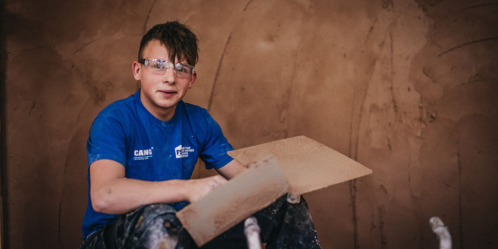 An apprentice at Leeds College of Building