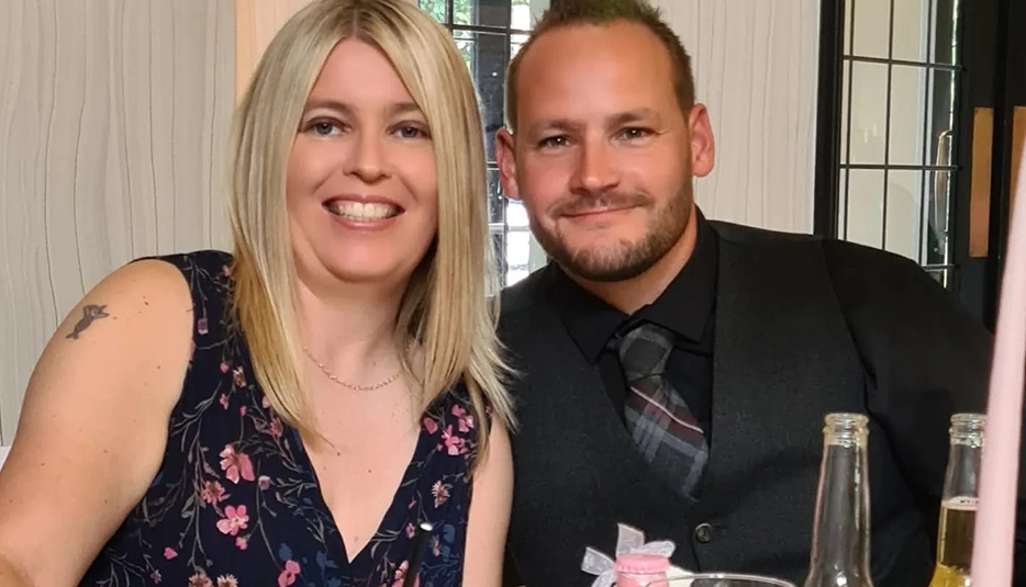 Happy couple headshot