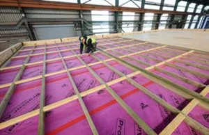 modular construction underlay installation
