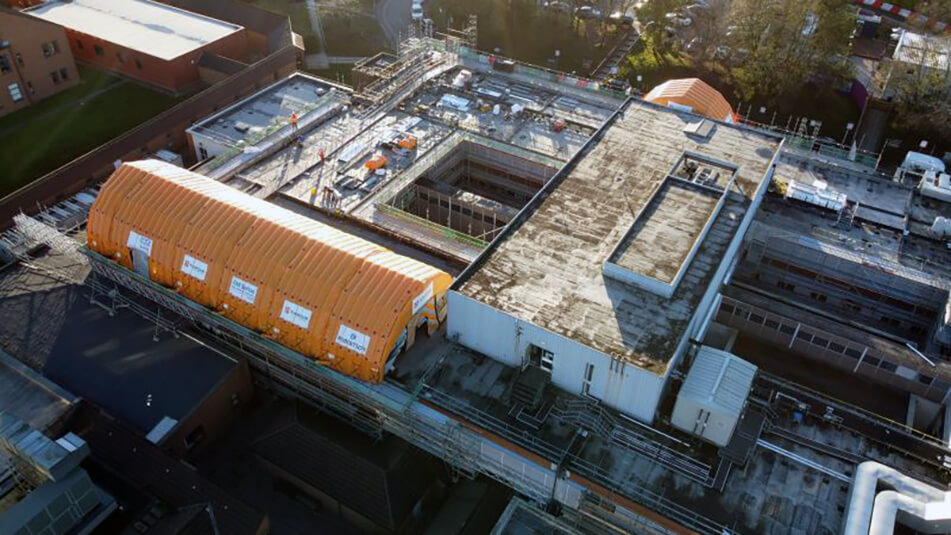 Giant Inflatable Roof Keeps Hospital RAAC Replacement on Track