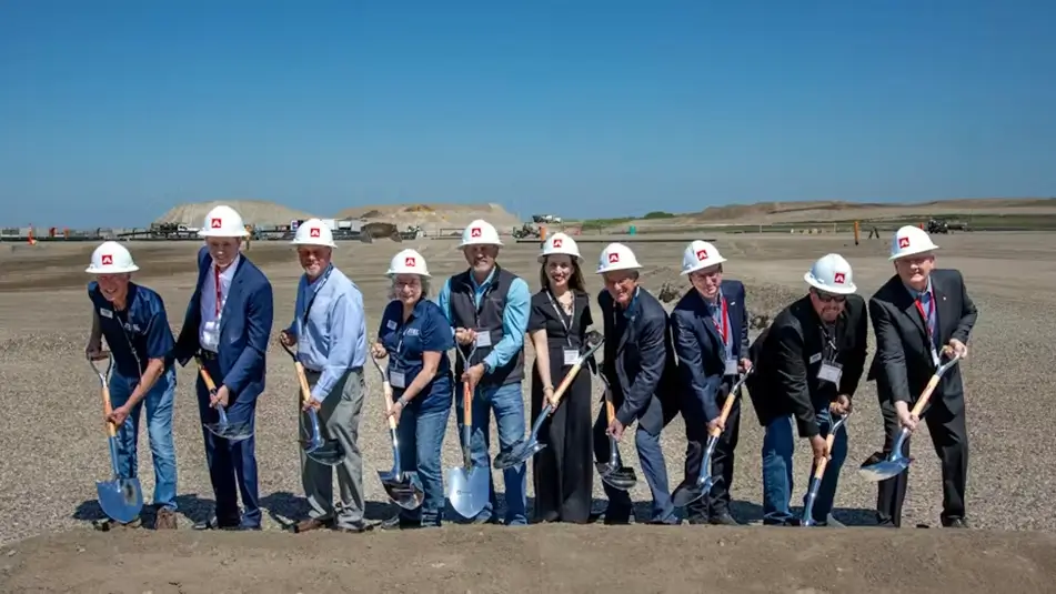 ROCKWOOL team breaking ground at new manufacturing facility