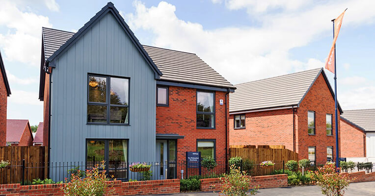 RRT Concrete Pitched Roof Tiles|Bute Tiles in Burnt Orange supplied by Russell Roof Tiles|Grampian tiles from Russell Roof Tiles used on Bellway Homes project in Yate