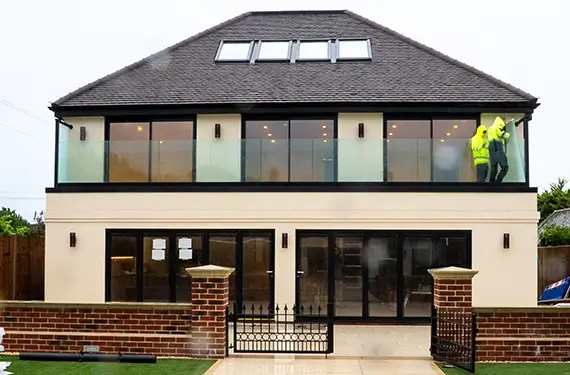 Back exterior of the Big Build house