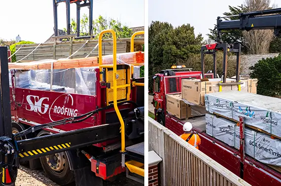 SIG Roofing supplying the site with roofing products