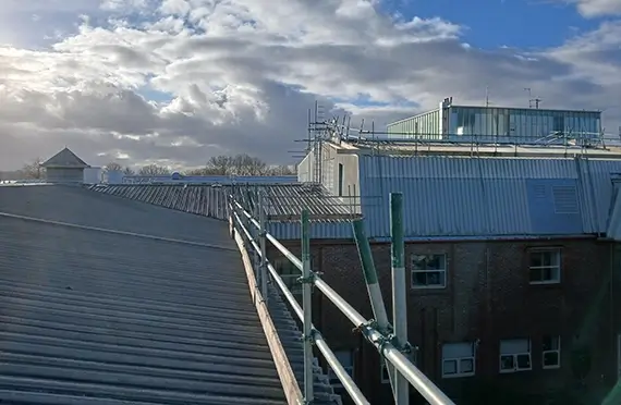 Rooftops of East Surrey Hospital