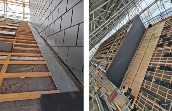 SRT Gold battens installed on the roof