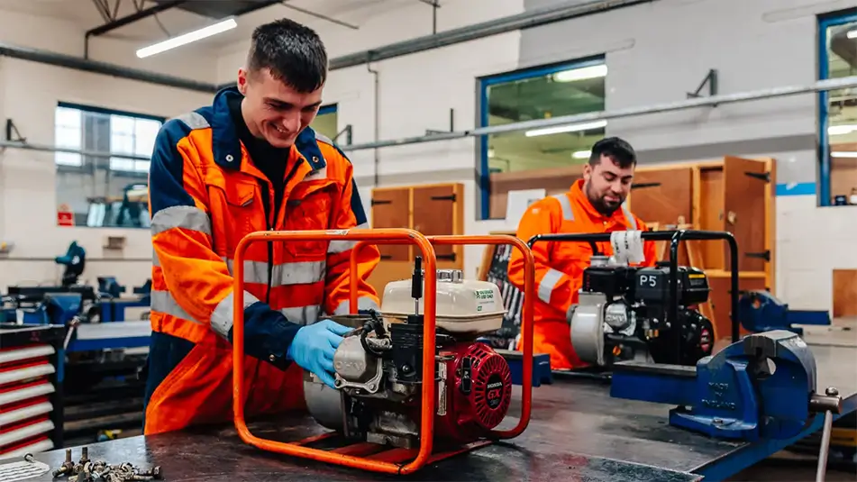 Apprentices using plant equipment at CITB NCC Bircham