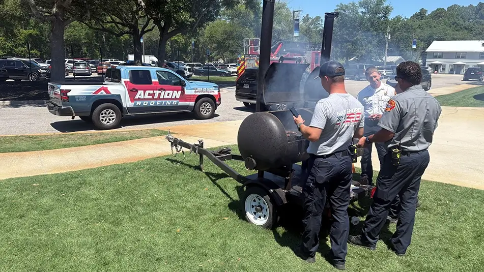 Gulf Shores firemen grilling