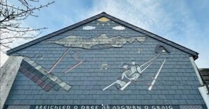 Slate Mural Depicts History of Blaenau Ffestiniog