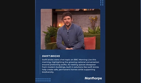 The Manthorpe GSWB Swift Nesting Brick on BBC Morning Live Feb 2026