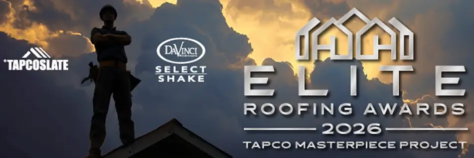 Entries Open for 2026 Tapco Elite Roofing Awards